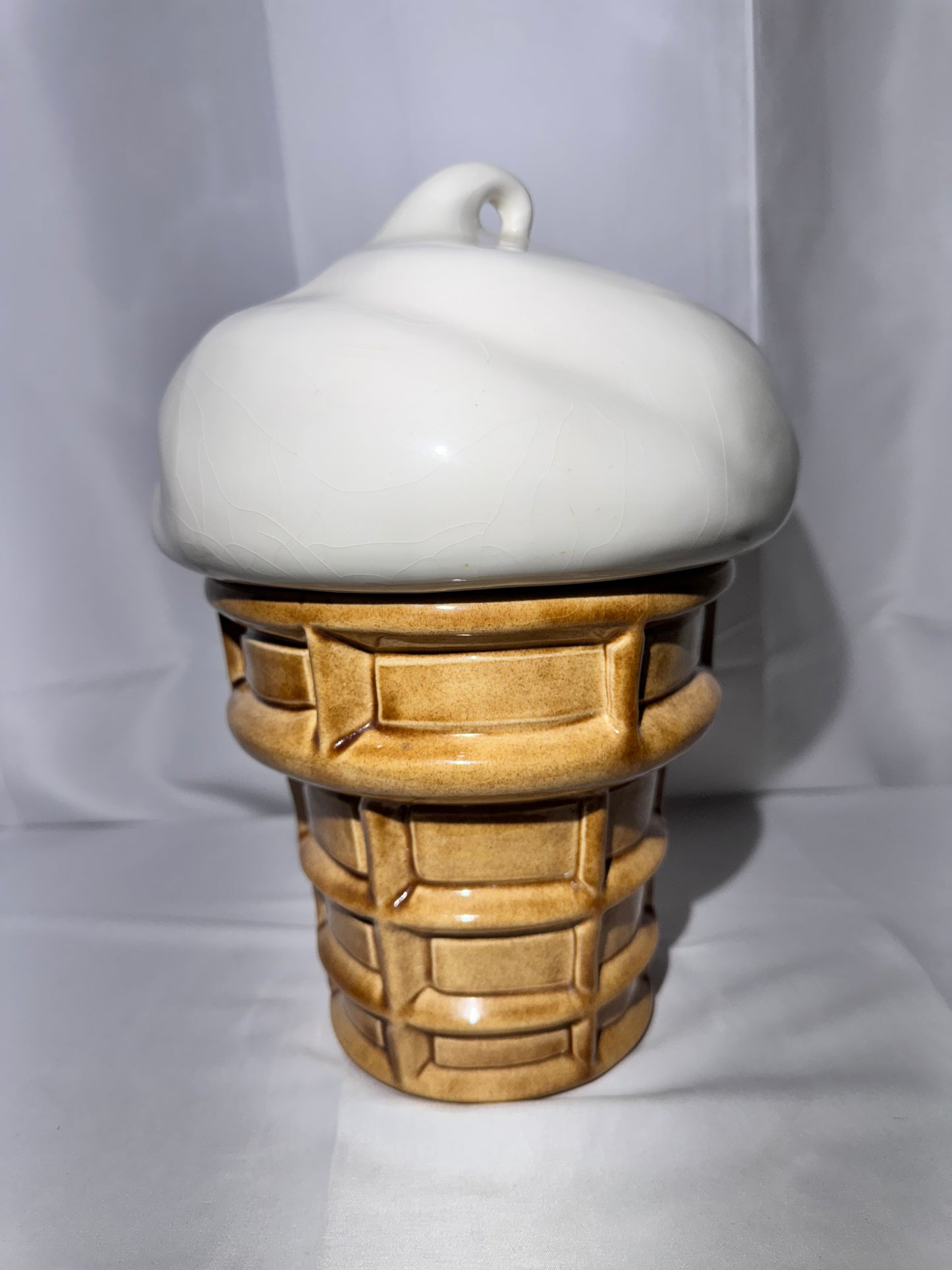 Ice cream cone- 12” Cookie Jar - 1960s-1970s