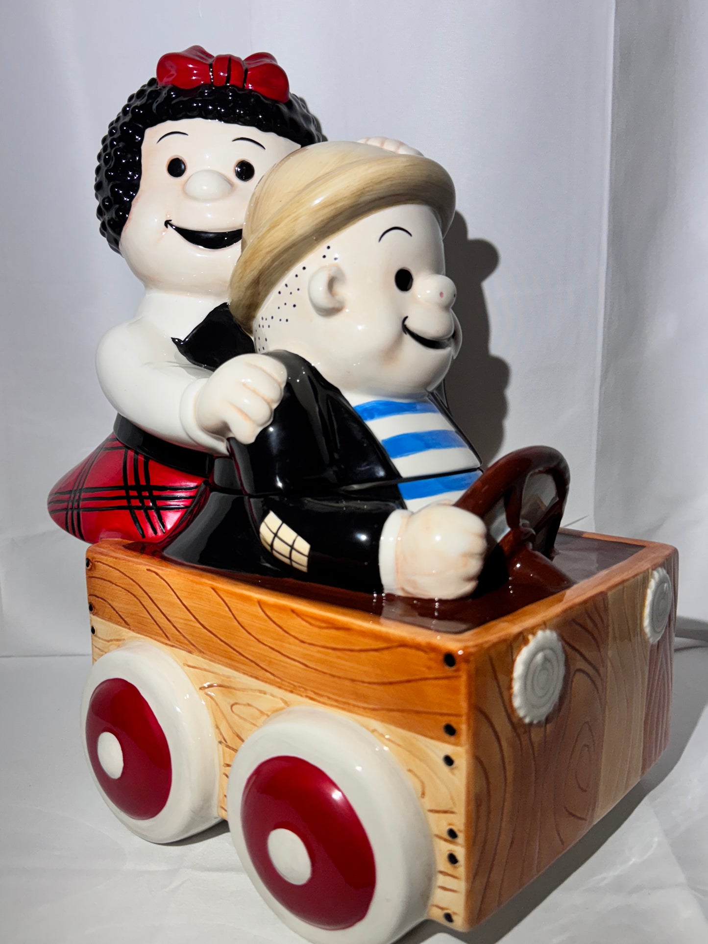 Nancy and Sluggo on a Car Cookie Jar – Treasure Craft – Limited Edition