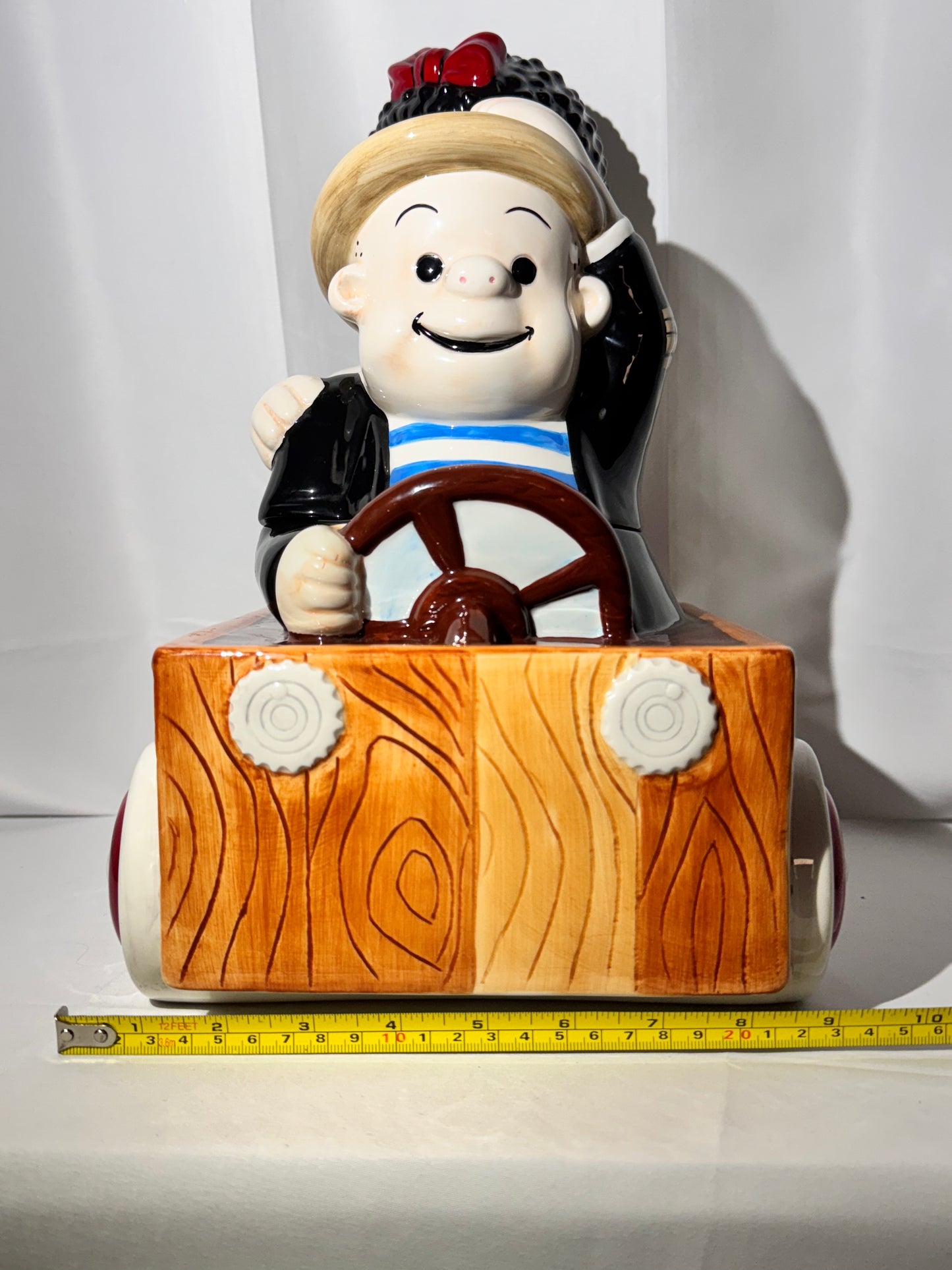 Nancy and Sluggo on a Car Cookie Jar – Treasure Craft – Limited Edition