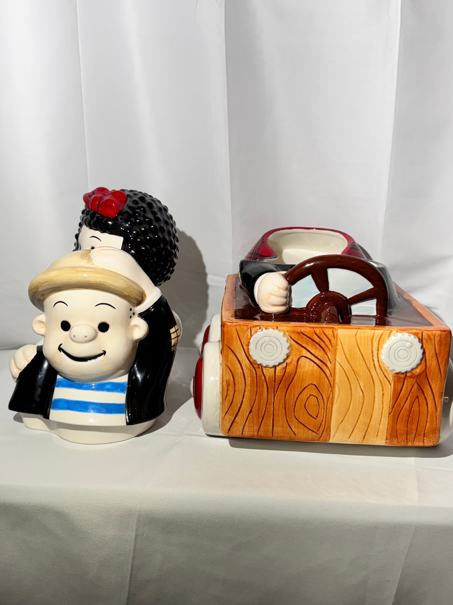 Nancy and Sluggo on a Car Cookie Jar – Treasure Craft – Limited Edition