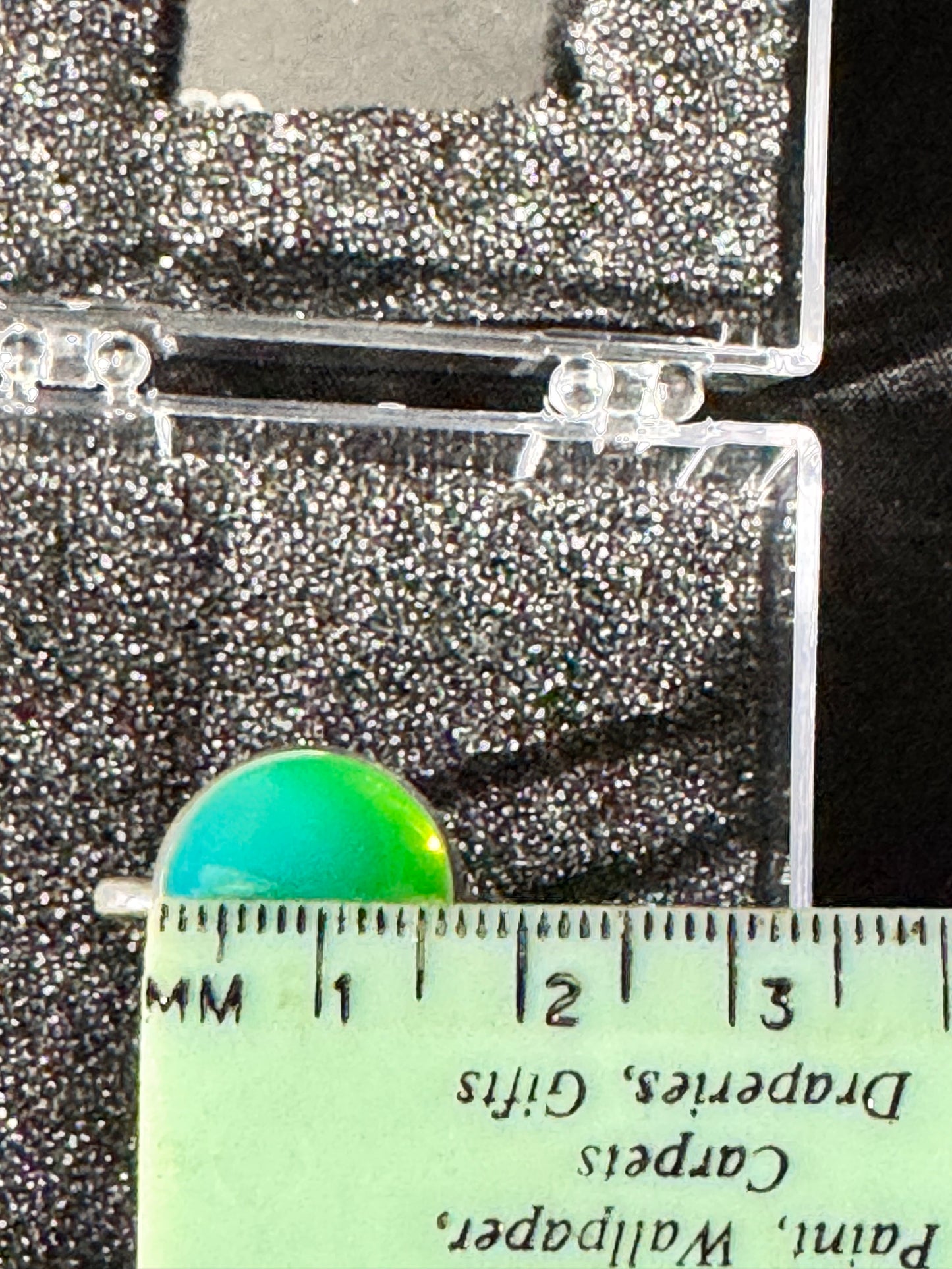 Uranium Glass Ring – Round Gemstone in Solid .925 Silver | Size 9