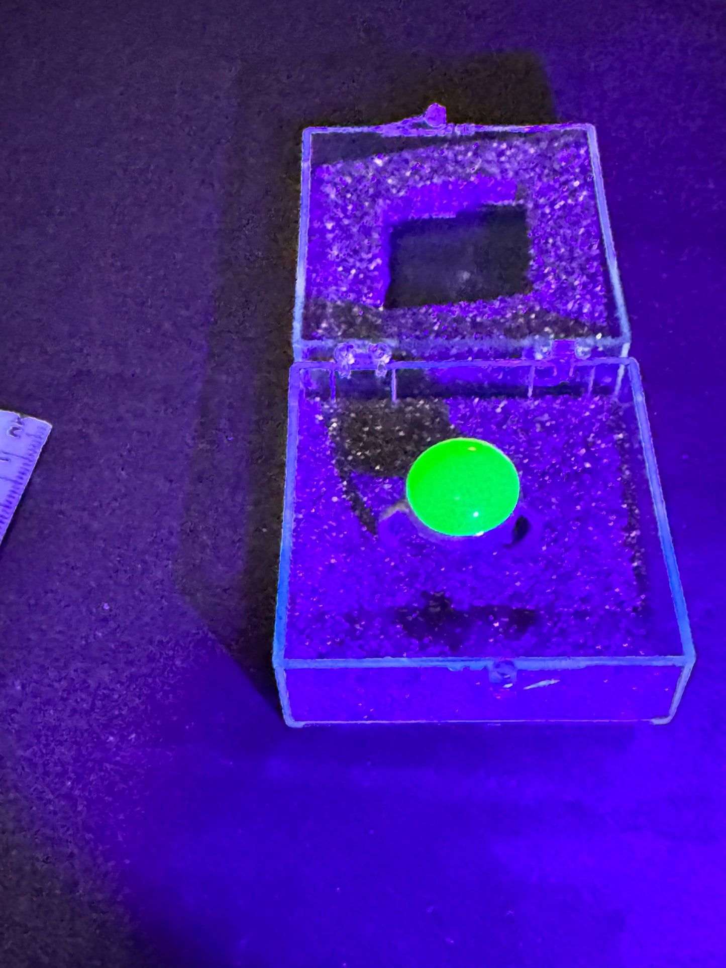 Uranium Glass Ring – Round Gemstone in Solid .925 Silver | Size 9