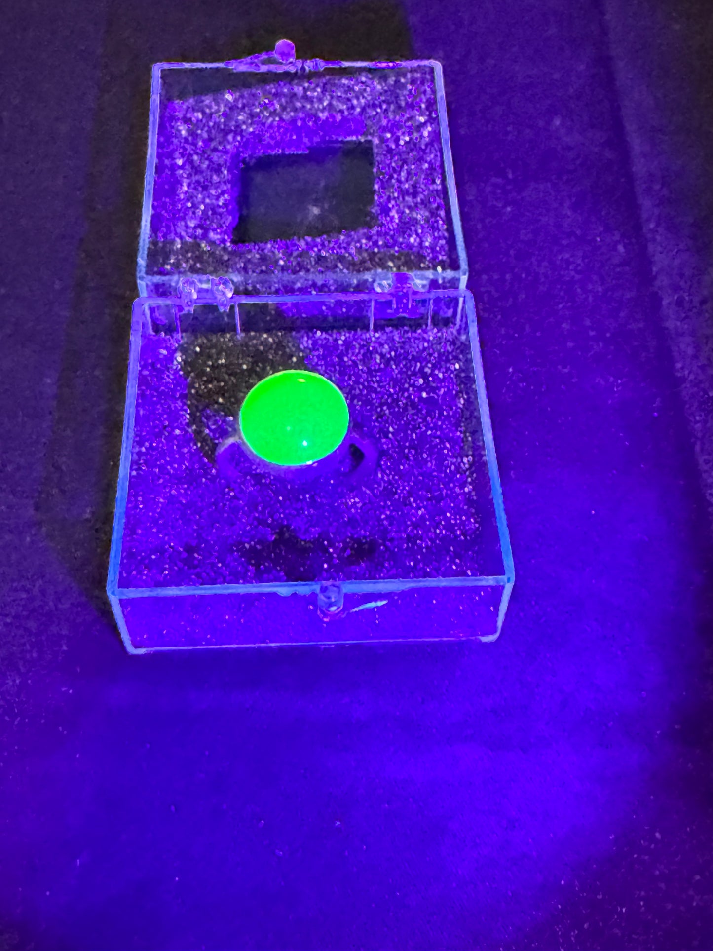 Uranium Glass Ring – Round Gemstone in Solid .925 Silver | Size 9
