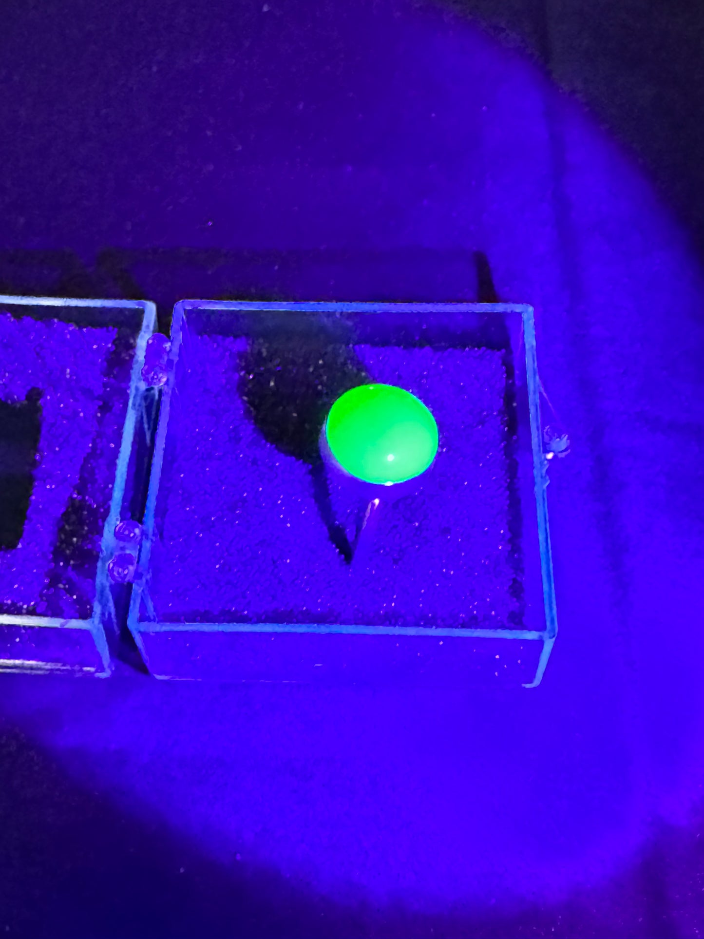 Uranium Glass Ring – Round Gemstone in Solid .925 Silver | Size 9