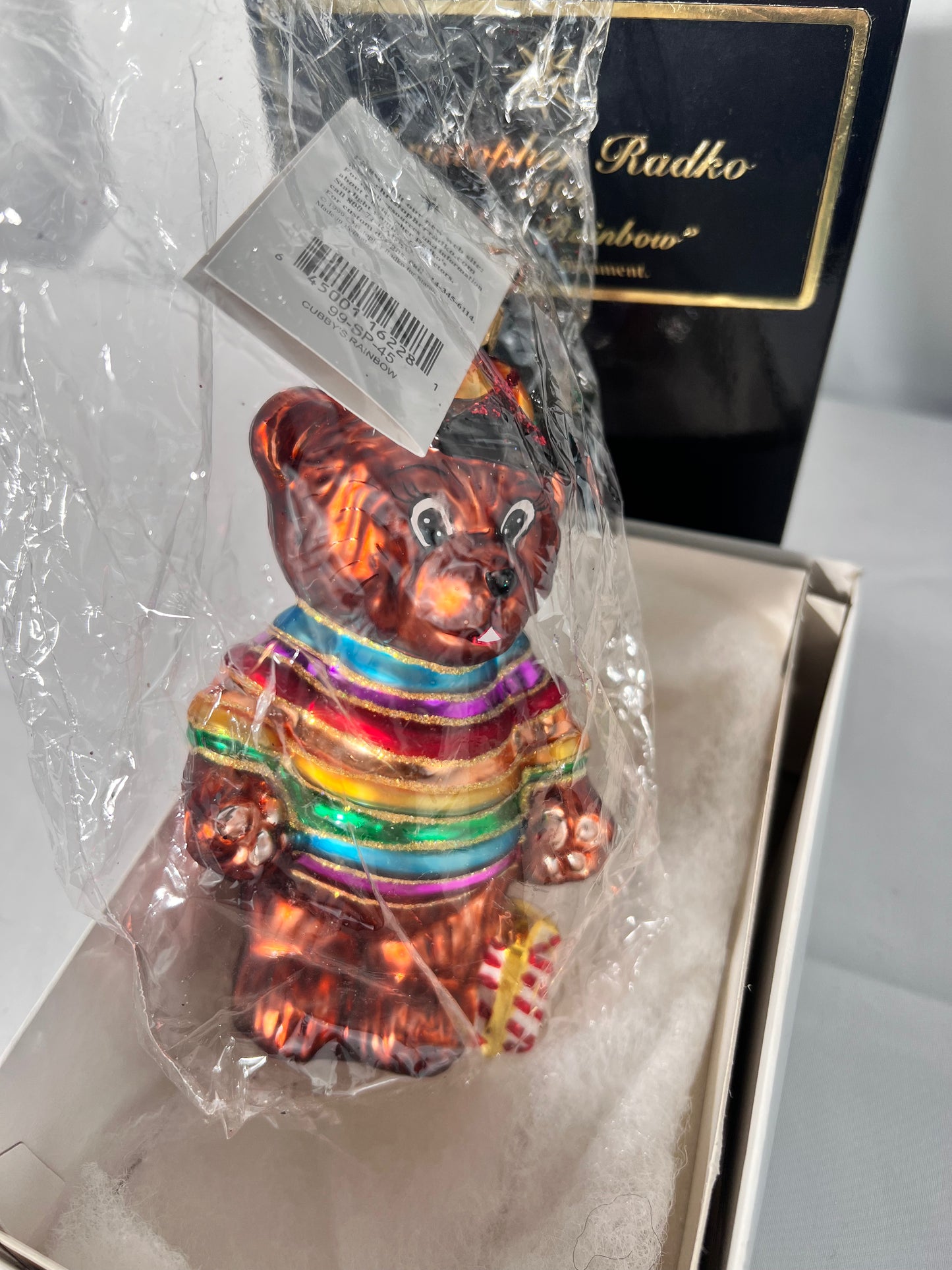 Radko - 1999 Cubby’s Rainbow- aids charity Ornament- 508344