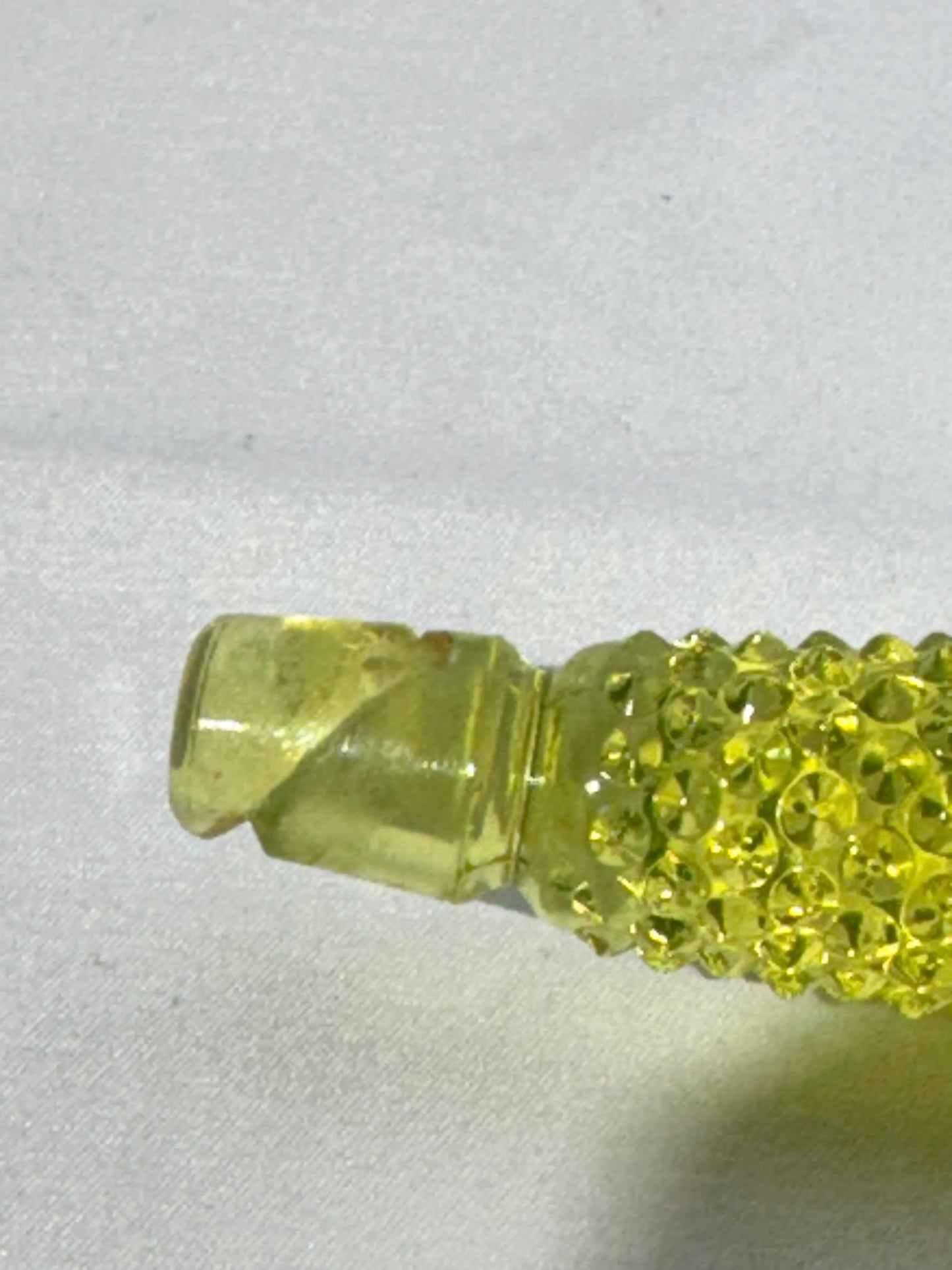 Uranium- hobnail- 6” Epergne - 3 horns