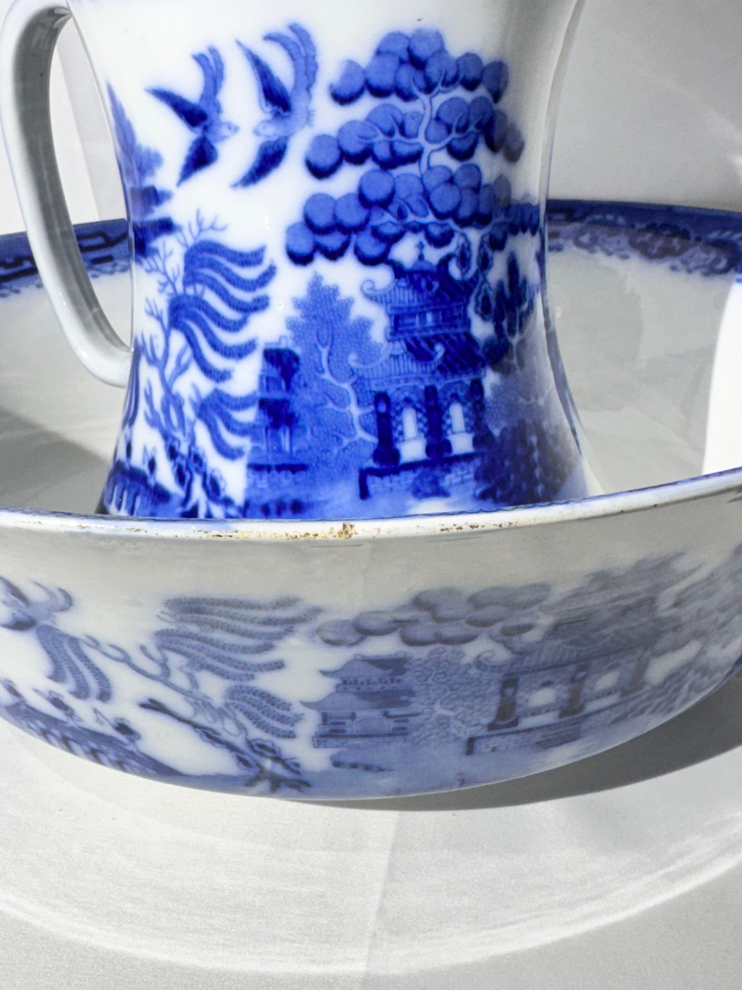 Blue Willow- Large bowl and Pitcher - Pottery