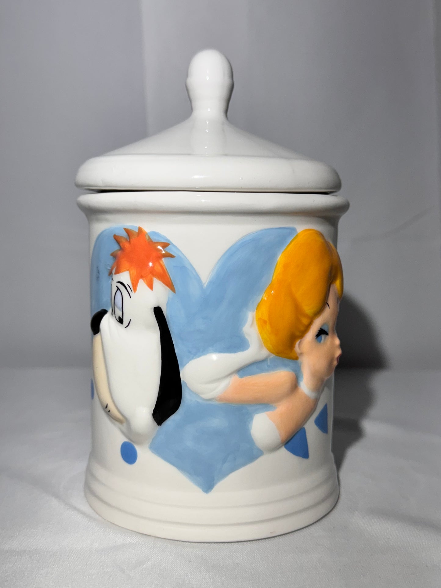 Droopy and The Girl Jar with lid - 1998 - Tropico Diffusion - Avenue of the Stars-Tex Avery - MGM