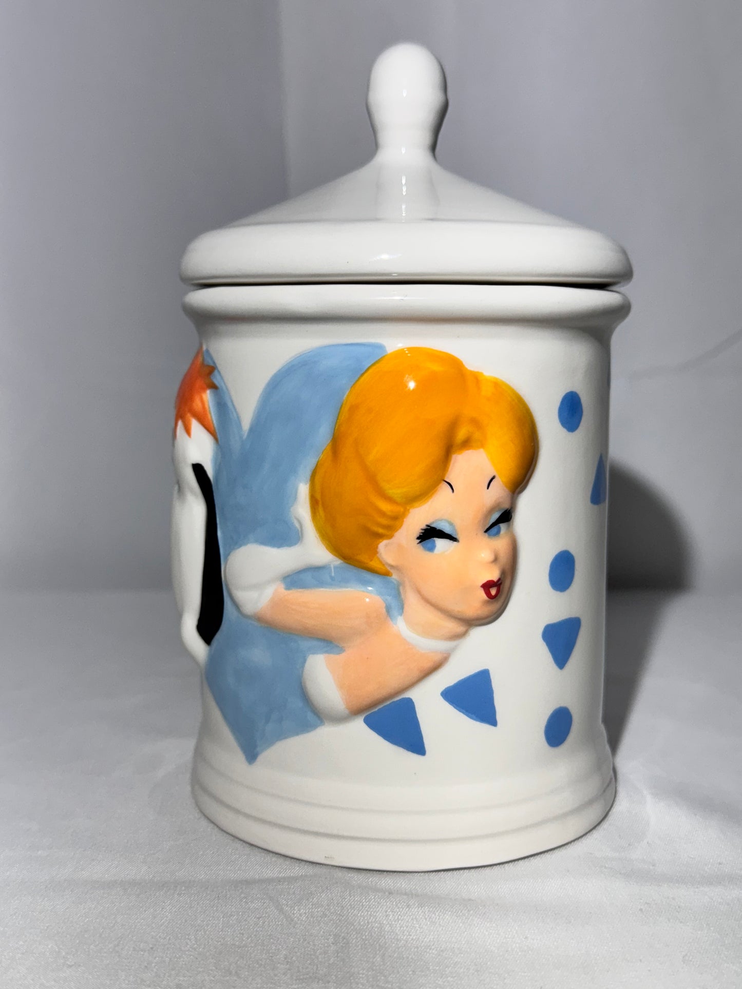 Droopy and The Girl Jar with lid - 1998 - Tropico Diffusion - Avenue of the Stars-Tex Avery - MGM