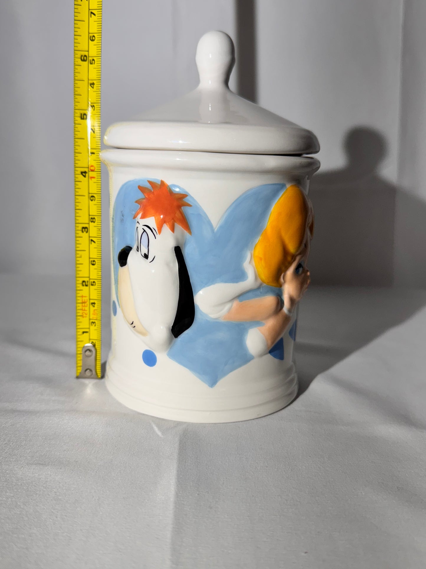 Droopy and The Girl Jar with lid - 1998 - Tropico Diffusion - Avenue of the Stars-Tex Avery - MGM
