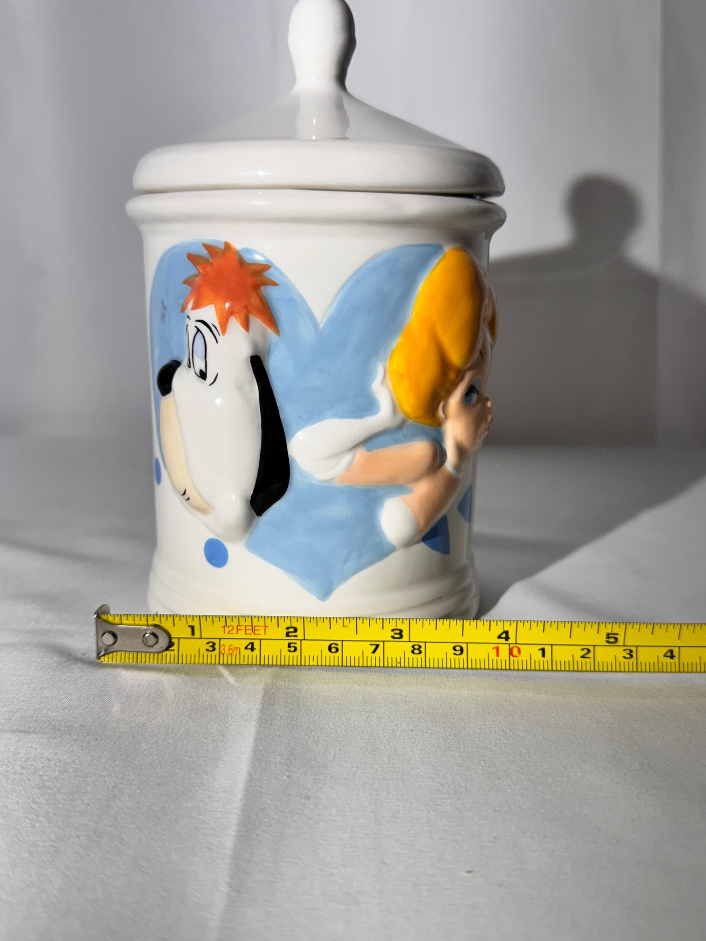 Droopy and The Girl Jar with lid - 1998 - Tropico Diffusion - Avenue of the Stars-Tex Avery - MGM