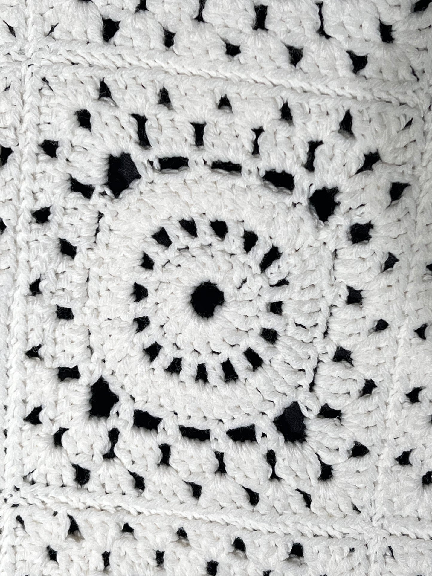 Afghan - 49” x 64” white/cream - Hand Crochet Blanket