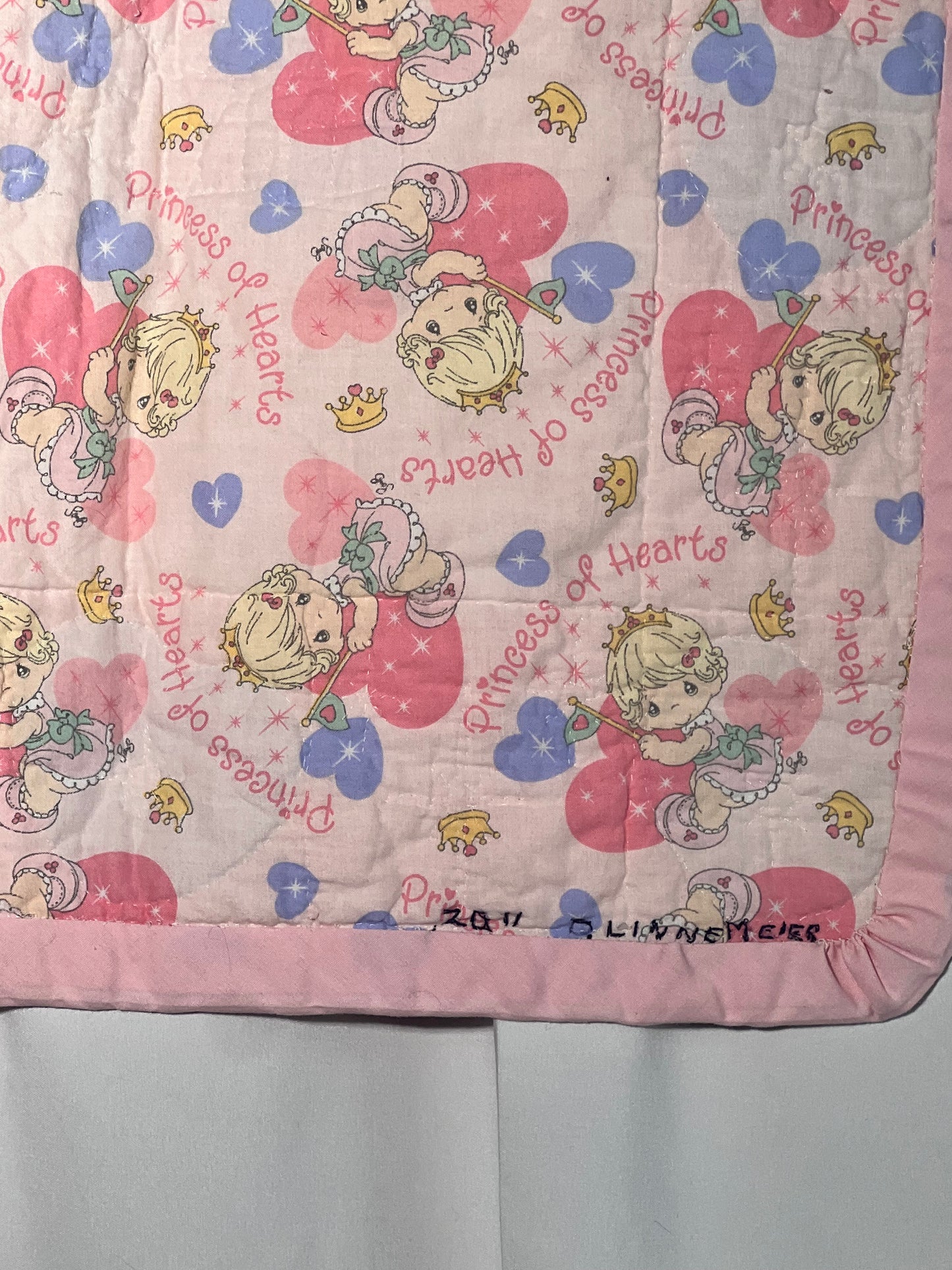 Precious moments - Quilt - 34” 43” - Princess of harts- Baby blanket