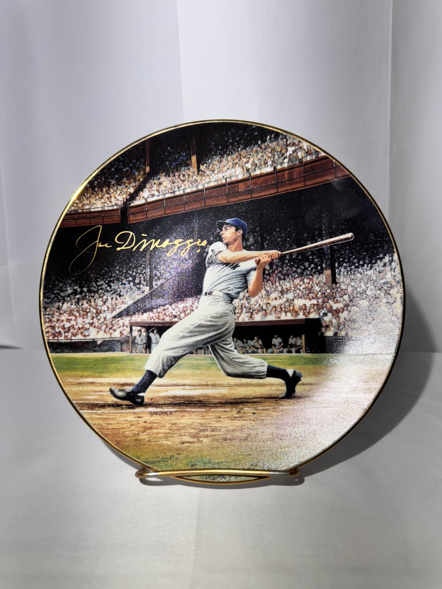 Joe DiMaggio “The Streak” Signed Collector Plate – Limited Edition-Bradford Exchange- #3233/5000 - Certificate of Authenticity