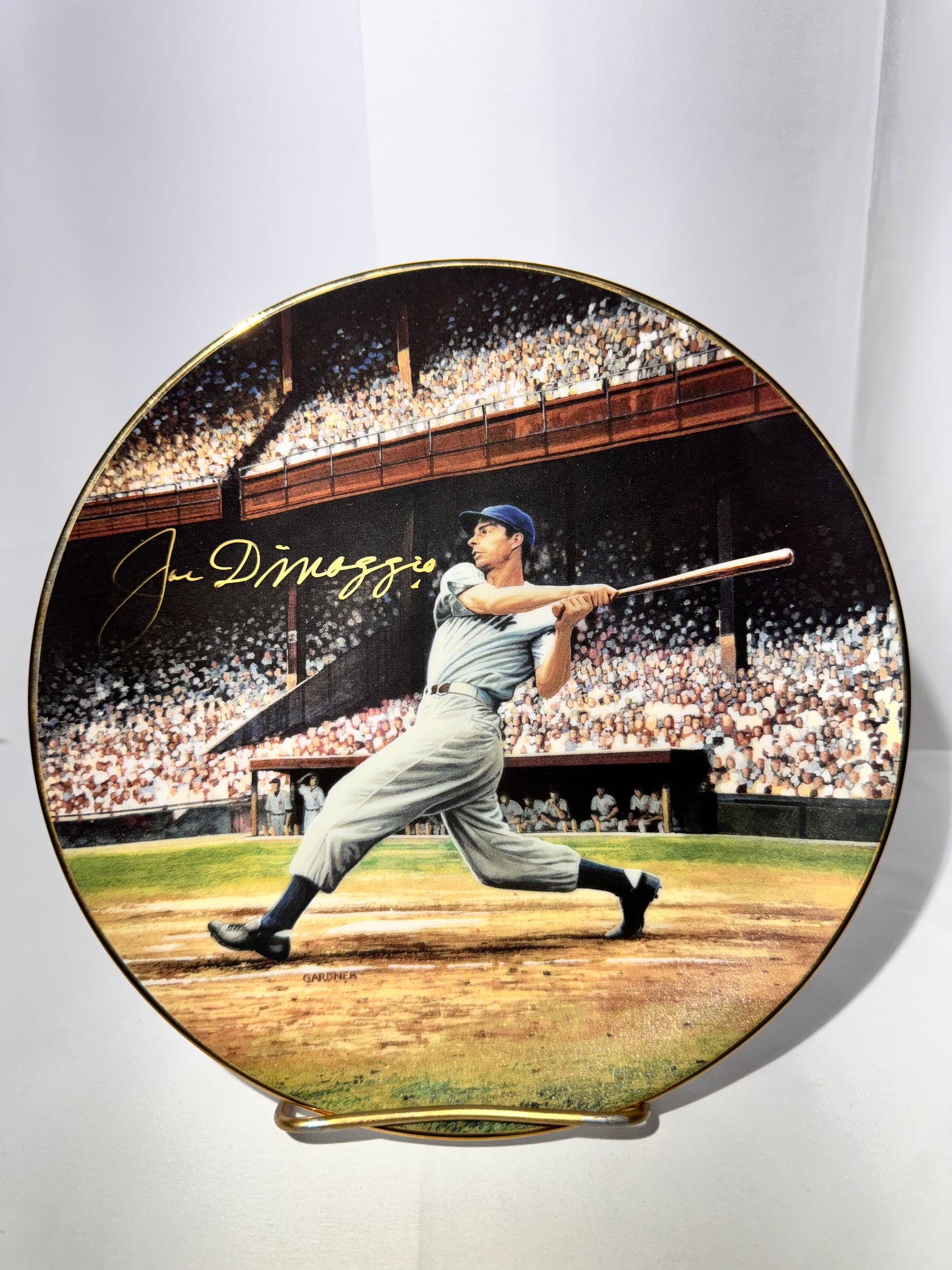 Joe DiMaggio “The Streak” Signed Collector Plate – Limited Edition-Bradford Exchange- #3233/5000 - Certificate of Authenticity