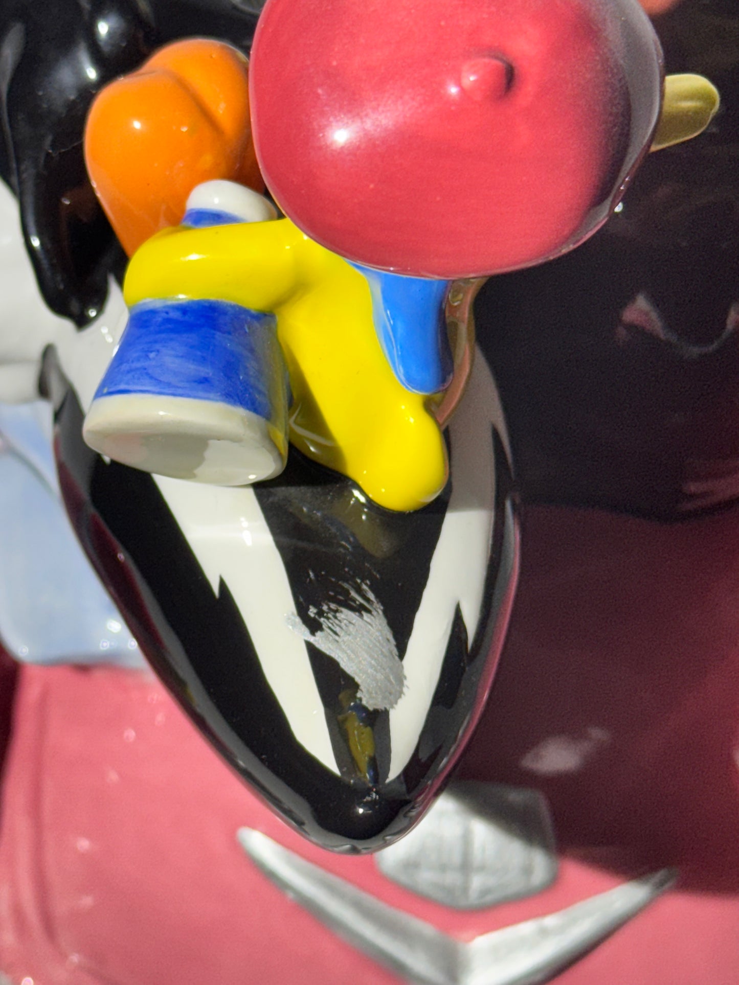 Looney Tunes - Cookie Jar - Bugs Bunny, Penelope, Tweety bird, Taz, Marvin the Martian- Warner Brothers- Pink convertible