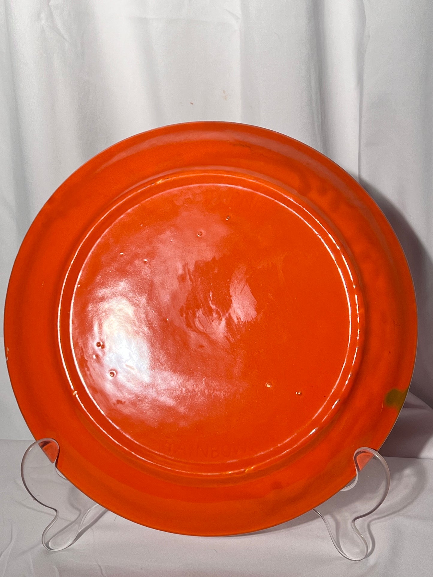 Bauer - Los Angeles - 13” Serving Platter- Orange- vintage - 2 ring- California- Rainbow