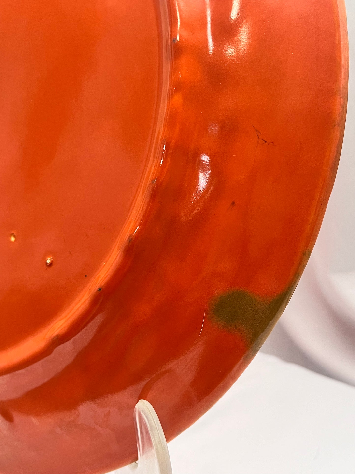 Bauer - Los Angeles - 13” Serving Platter- Orange- vintage - 2 ring- California- Rainbow