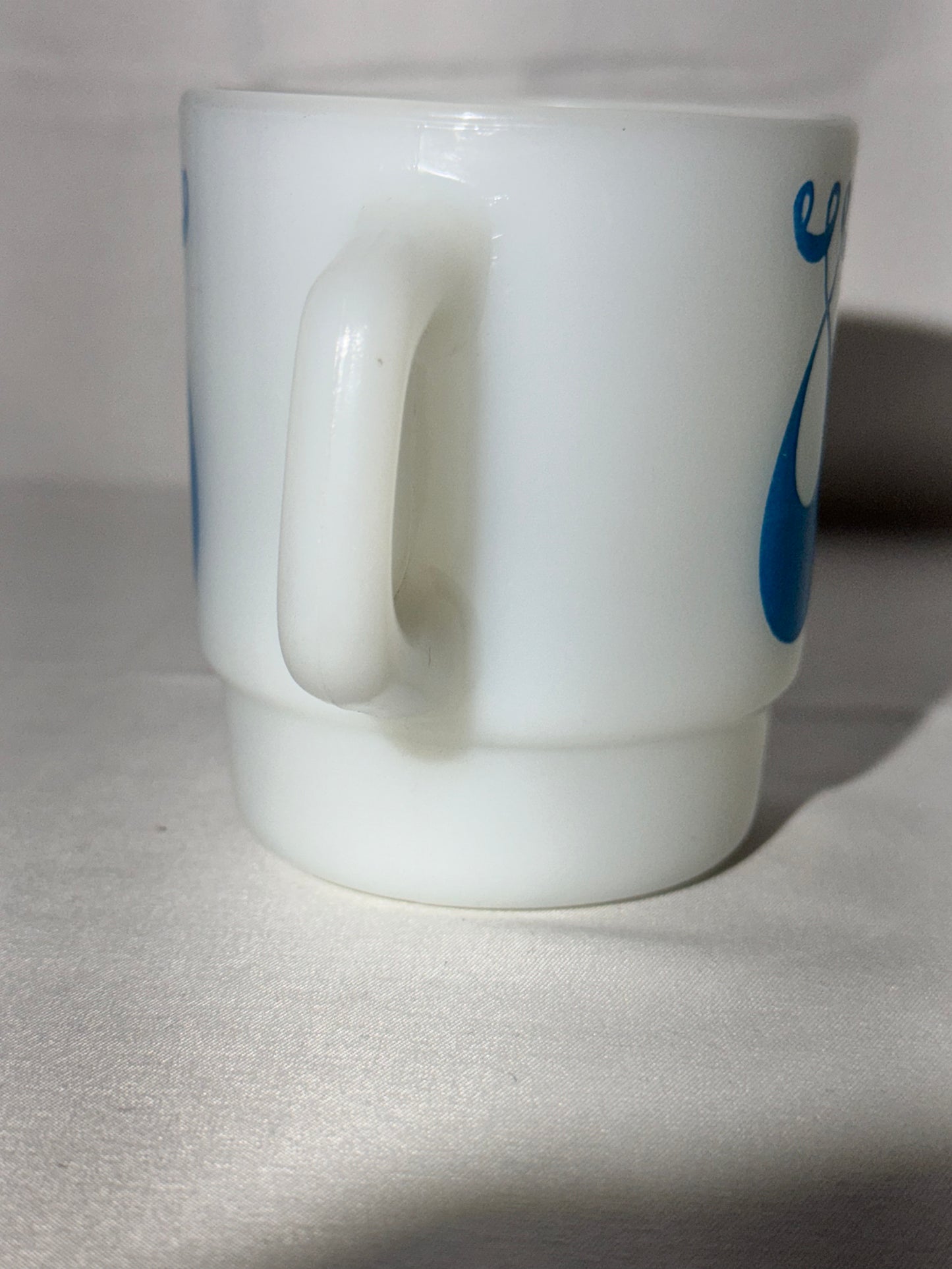 MCM - Anchor Hocking - Mug - Blue Loop - 42- ovenproof- made in USA
