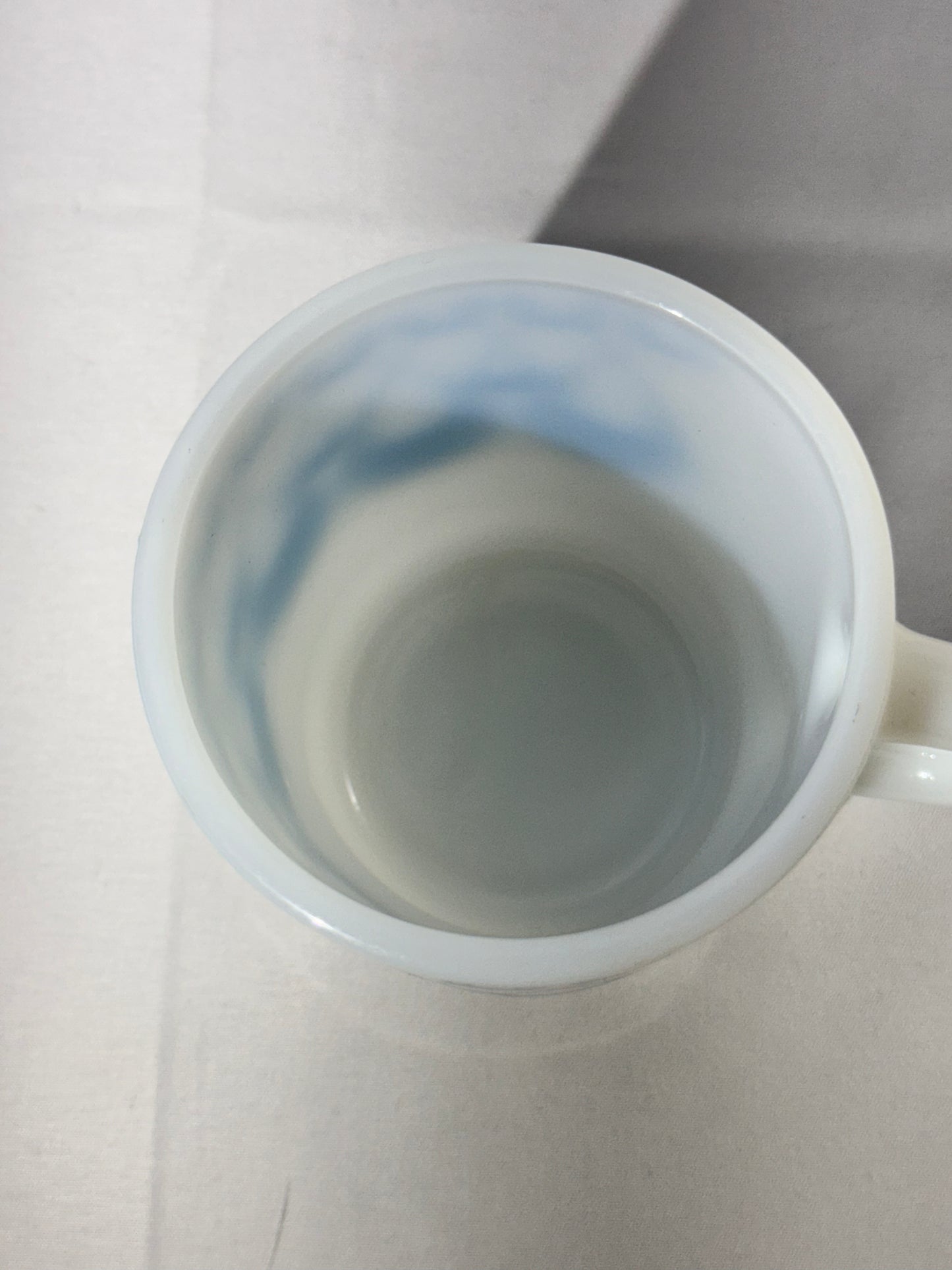 MCM - Anchor Hocking - Mug - Blue Loop - 42- ovenproof- made in USA