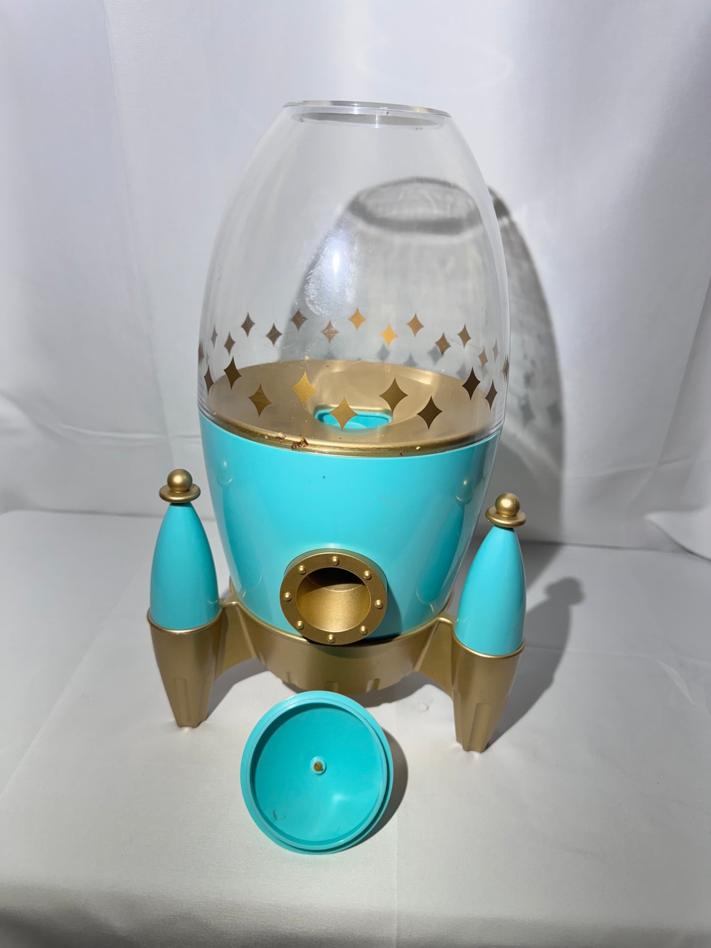 FAO Schwarz - atomic rocket candy dispenser- teal - Display
