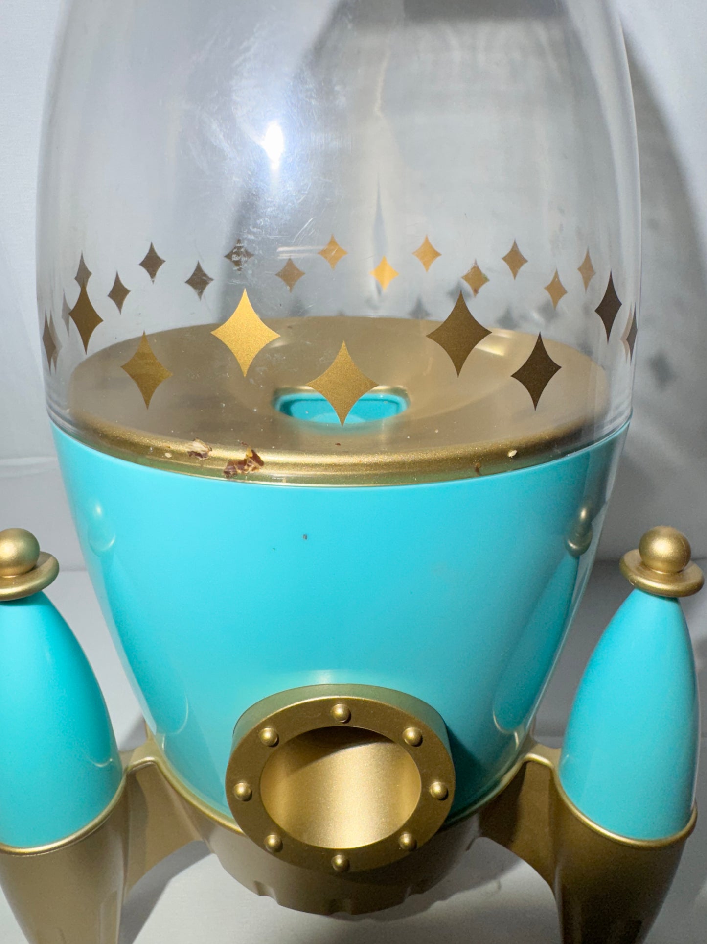 FAO Schwarz - atomic rocket candy dispenser- teal - Display