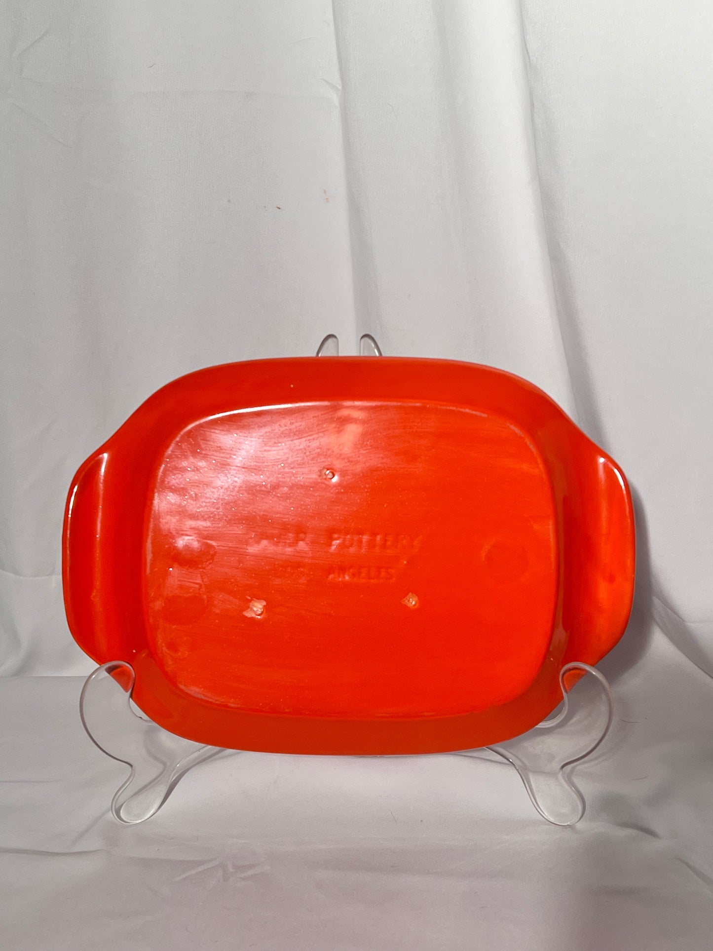 Bauer Pottery- Los Angeles- 13” x 9” serving platter - Orange