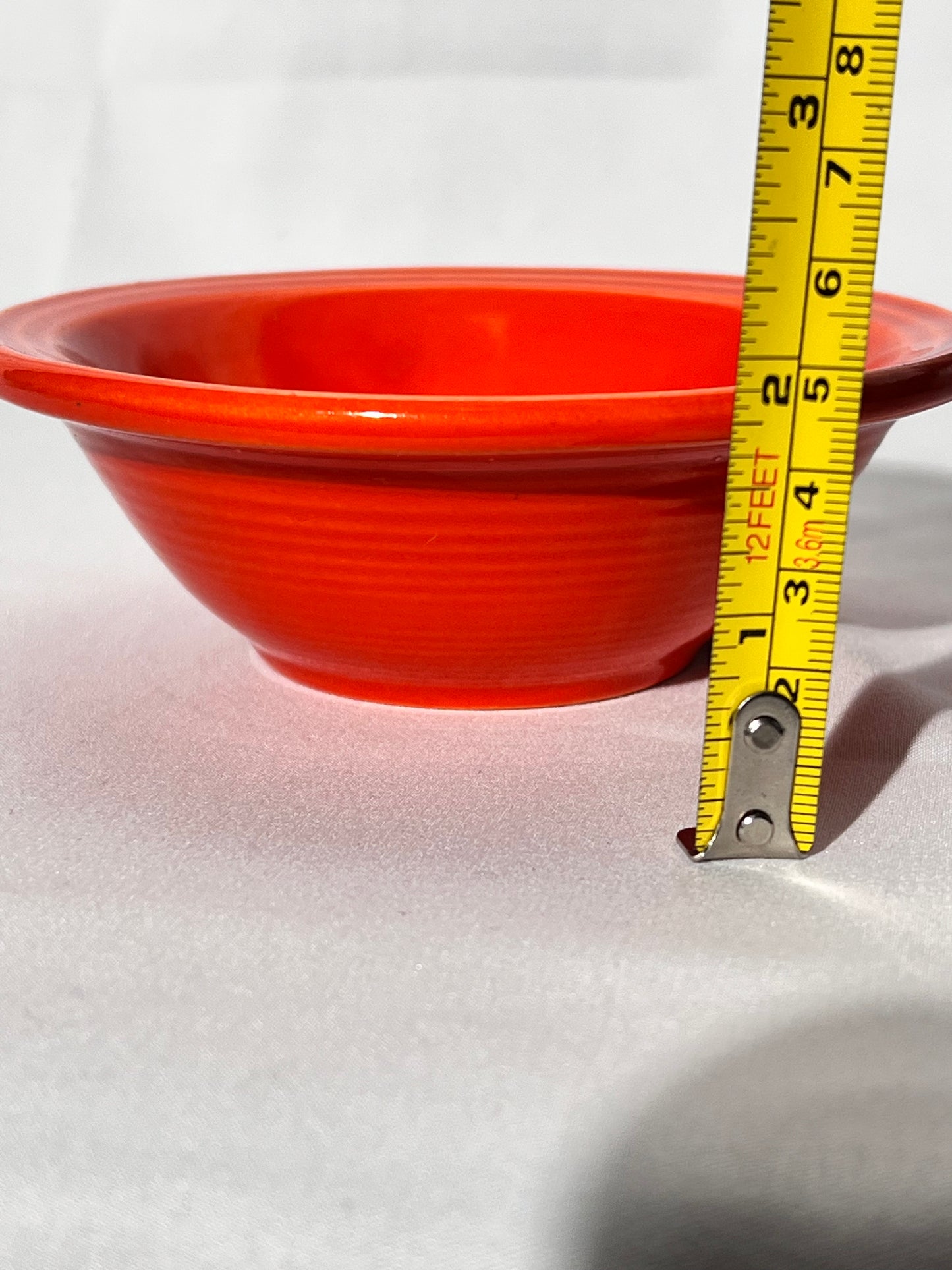 Bauer Monterey pottery- 5” small bowl - orange- ring ware - vintage