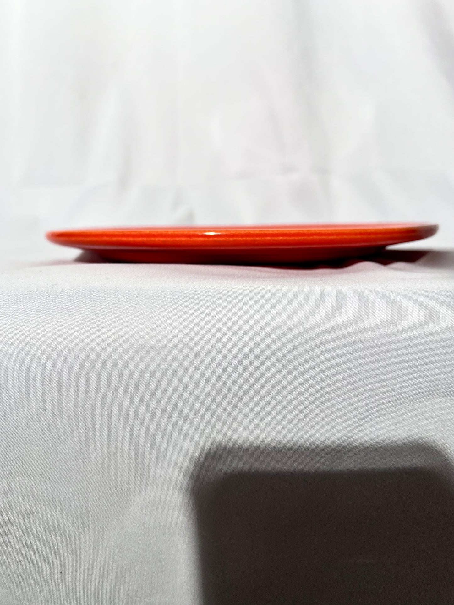 Bauer pottery- 9 1/2” dinner plate- orange- 5 rings - ring ware - vintage