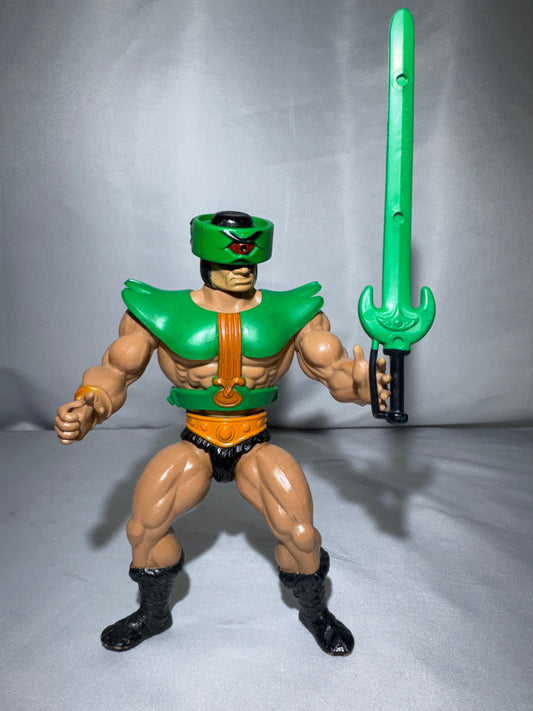 Vintage 1980s Mattel Masters of the Universe Tri-Klops Action Figure w/ Green Armor & Sword