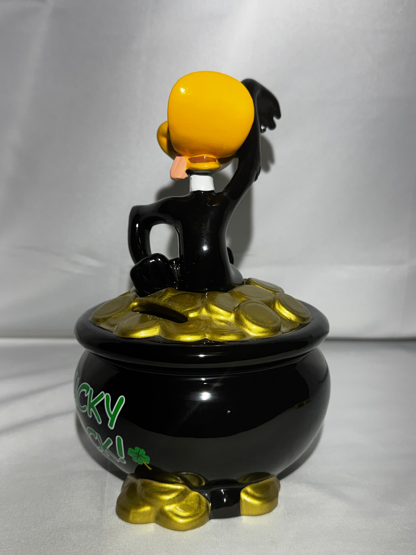 Warner Bros Looney Tunes Daffy Duck Lucky Duck Ceramic Piggy Bank Westland 13987