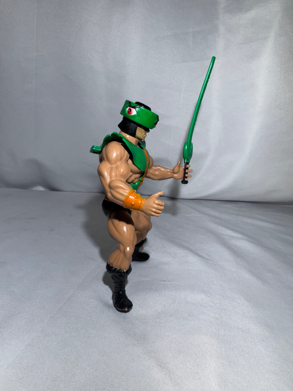 Vintage 1980s Mattel Masters of the Universe Tri-Klops Action Figure w/ Green Armor & Sword