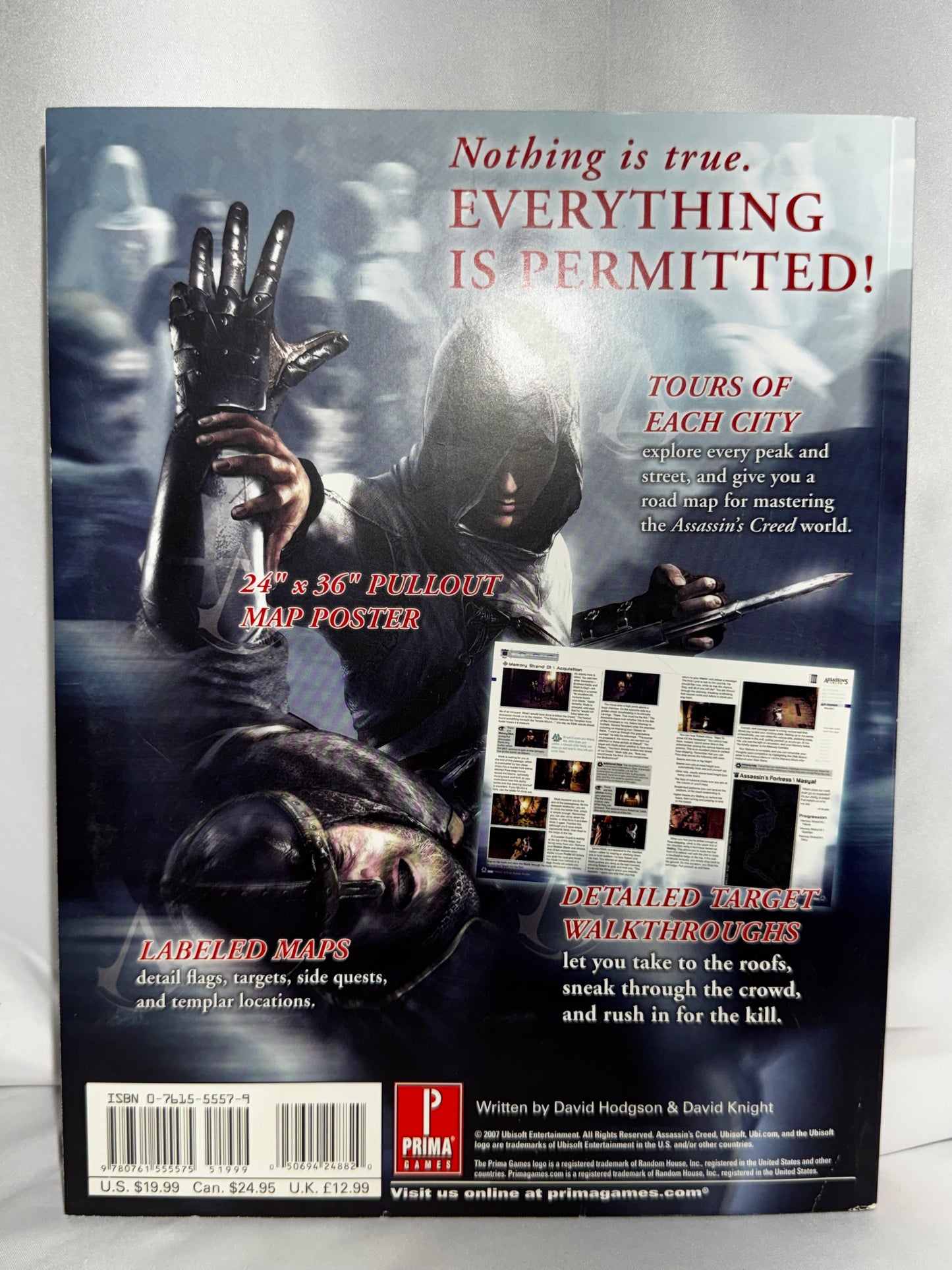 Assassin’s Creed Official Game Guide Prima Games 2007 w/ Pullout Map Poster