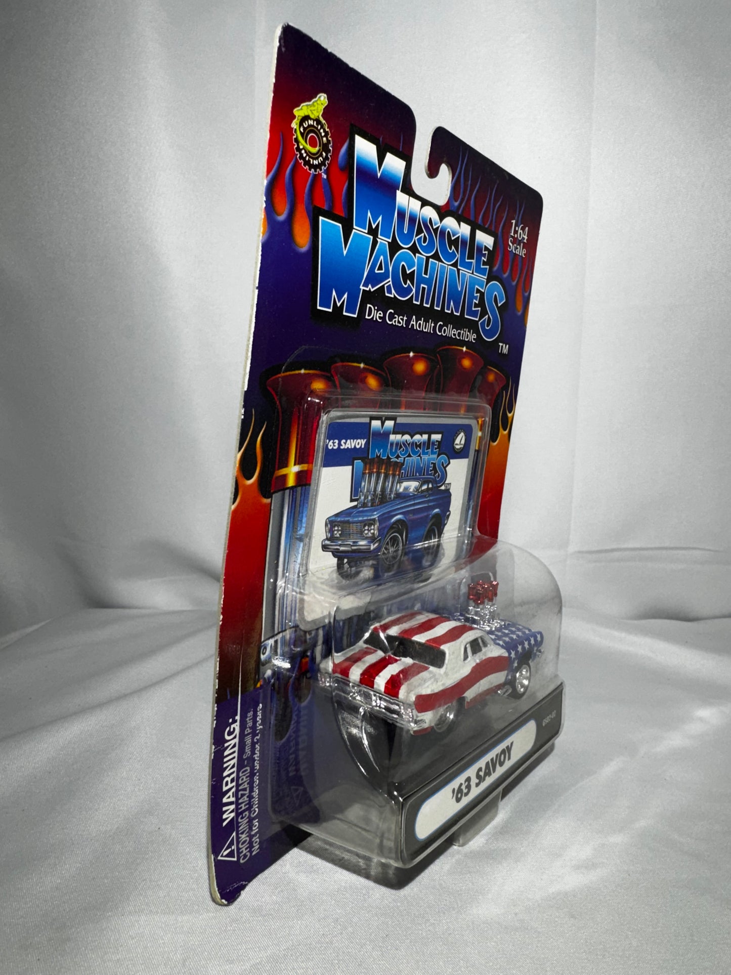 Muscle Machines 1:64 Scale 1963 Plymouth Savoy Diecast car