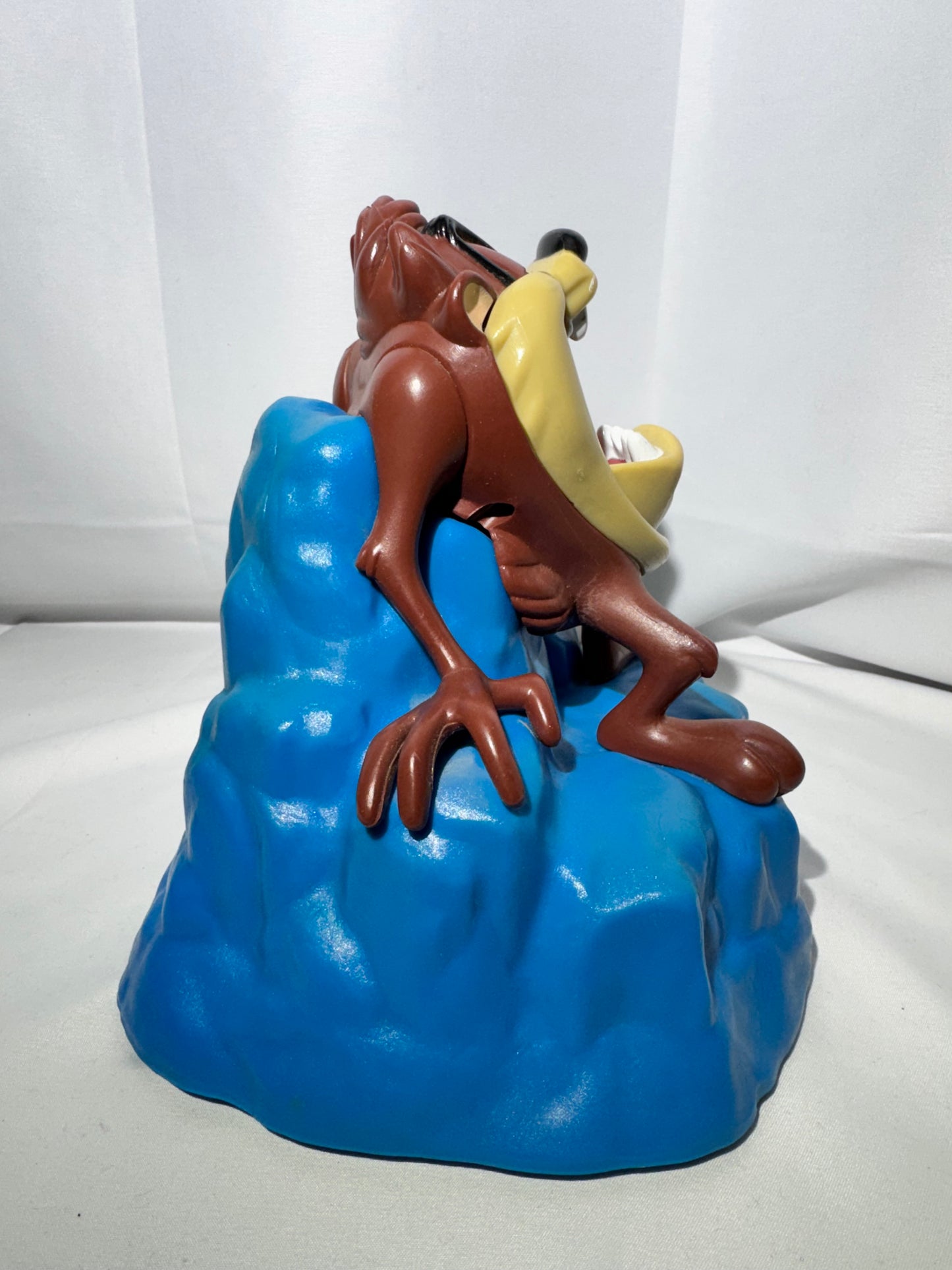 Vintage 1996 Looney Tunes Taz Talking Bank – Blue Glacier Base – Display Piece