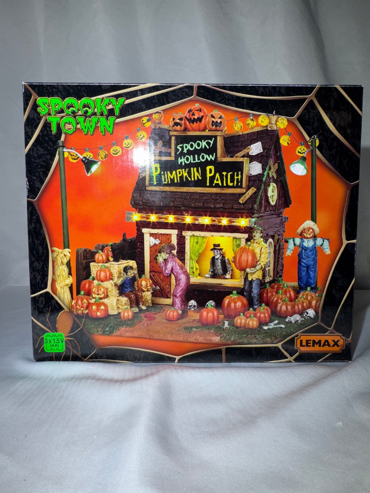 Lemax Spooky Town Spooky Hollow Pumpkin Patch #54902 – Retired 2015–2024 – Original Box