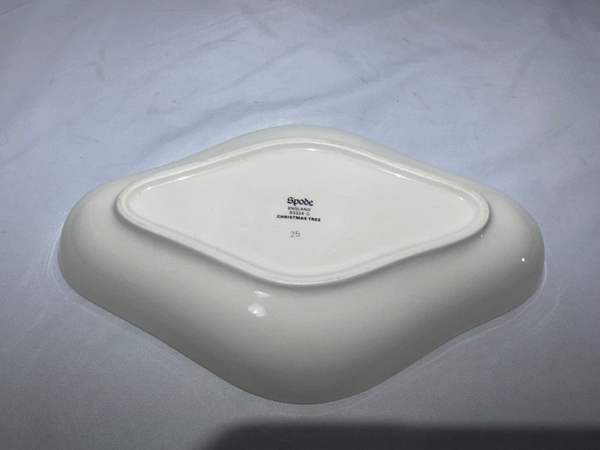 Vintage Spode Christmas Tree Diamond-Shaped Serving Dish – Holiday Tableware