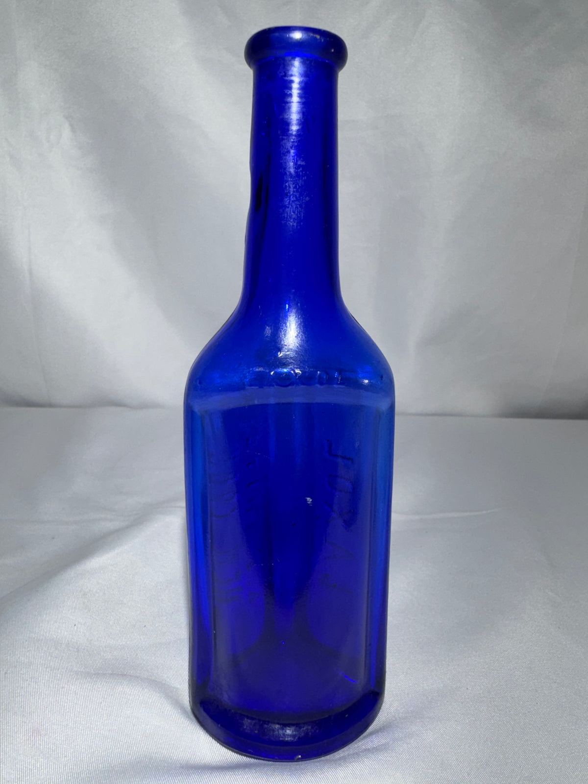 Antique A.J. White Laxol Cobalt Blue Glass Medicine Bottle – New York – 1894 Patent