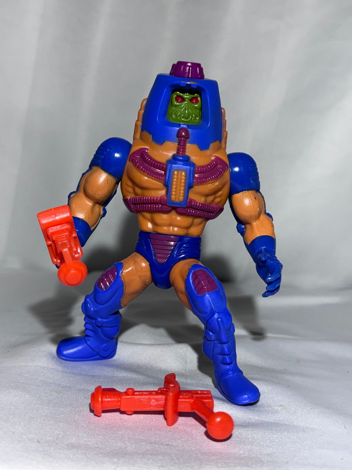 1983 Mattel MOTU Man-E-Faces Action Figure Complete 2 Weapons Vintage He-Man