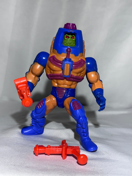1983 Mattel MOTU Man-E-Faces Action Figure Complete 2 Weapons Vintage He-Man