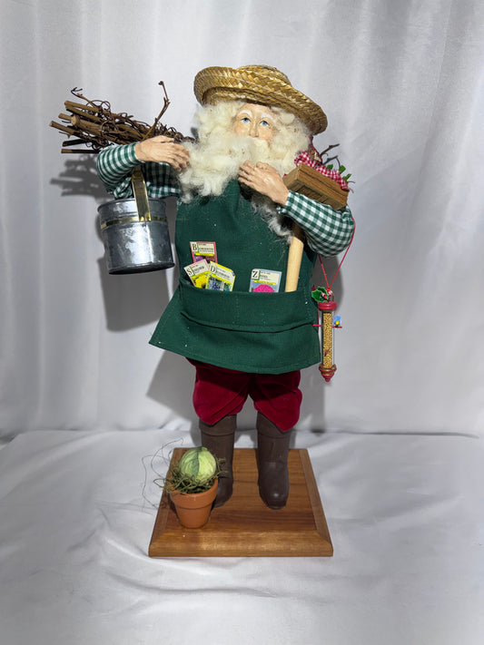 Lynn Haney Collection 1994 Santa Claus Gardener Figurine 18" Style #461