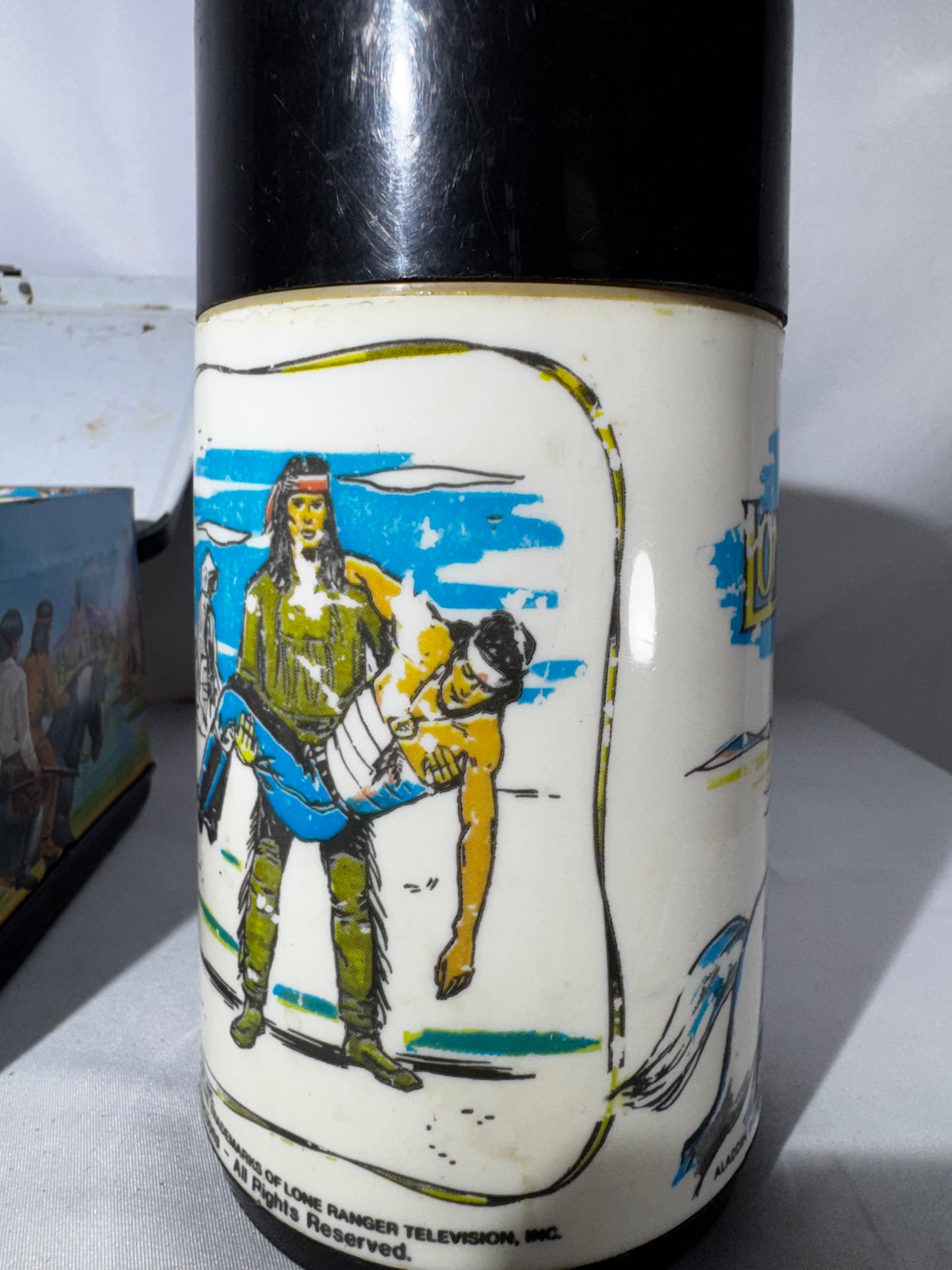 Vintage 1980 The Legend of the Lone Ranger Metal Lunchbox with Original Thermos – Aladdin Industries