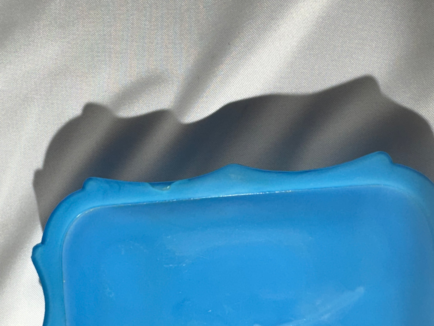 Antique Victorian Blue Opaline Milk Glass Vanity Tray Soap Dish Jewelry Trinket 4.5”