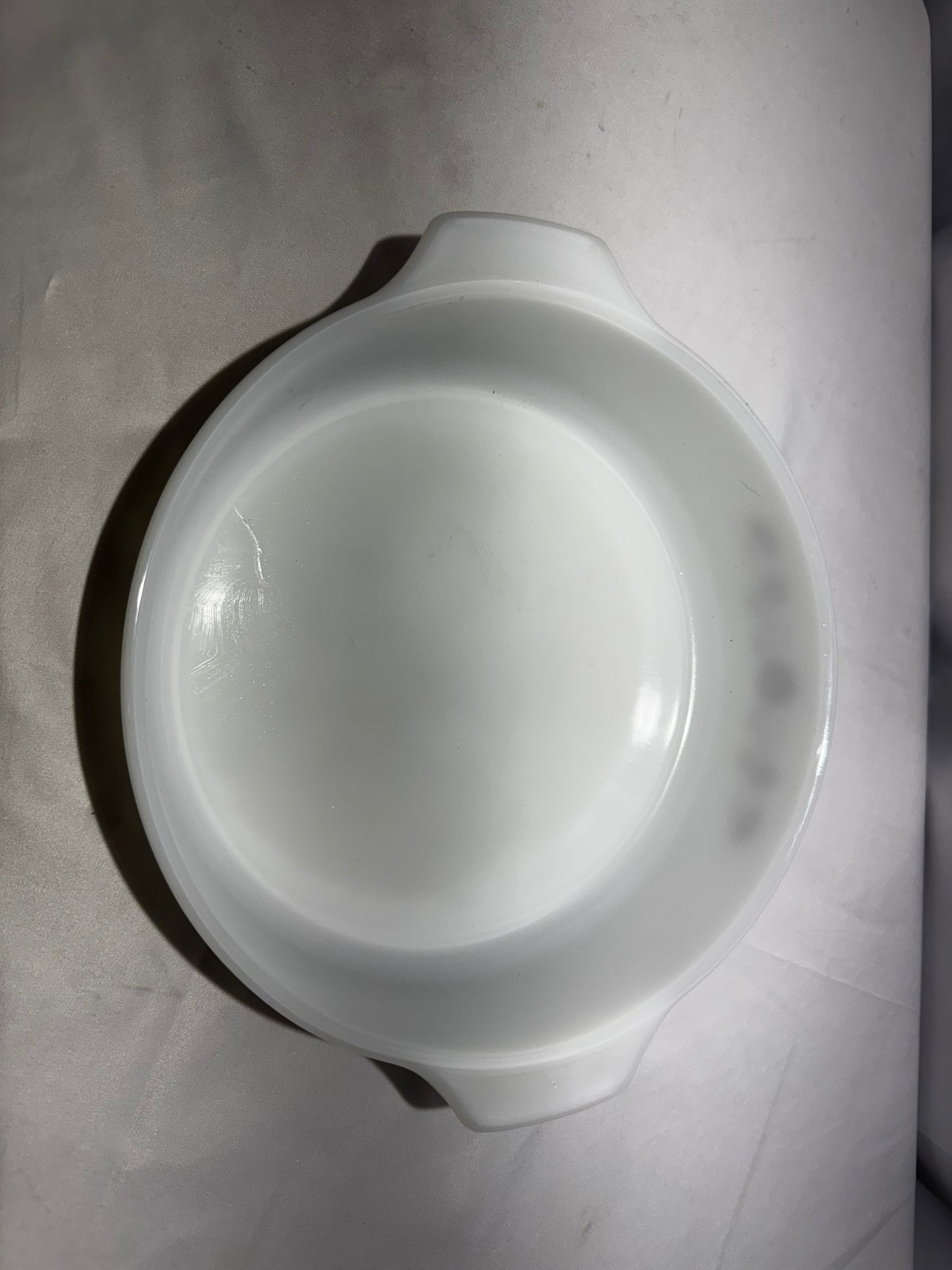 Vintage Dynaware Pyr-O-Rey Milk Glass Casserole Baking Dish #15 Brown Daisy Floral