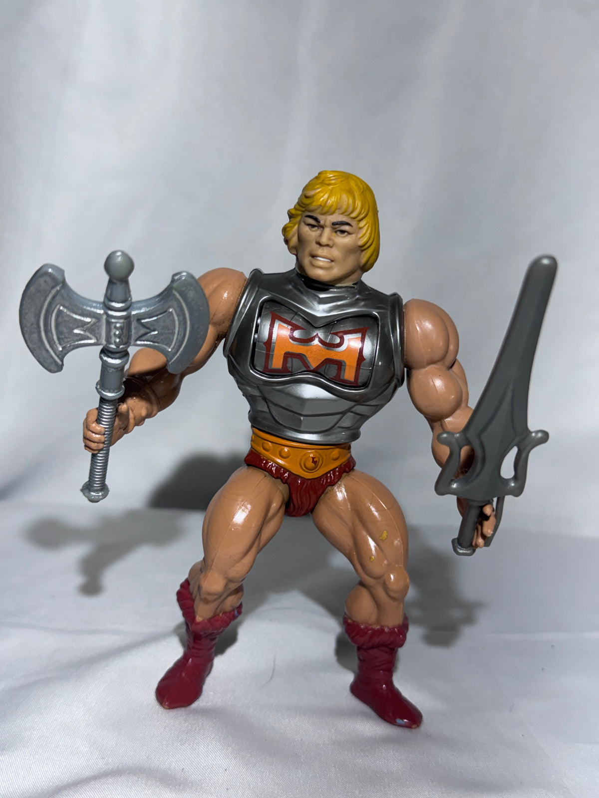 Vintage 1983 Mattel Masters of the Universe Battle Armor He-Man with Masks of Power Mini-Comic