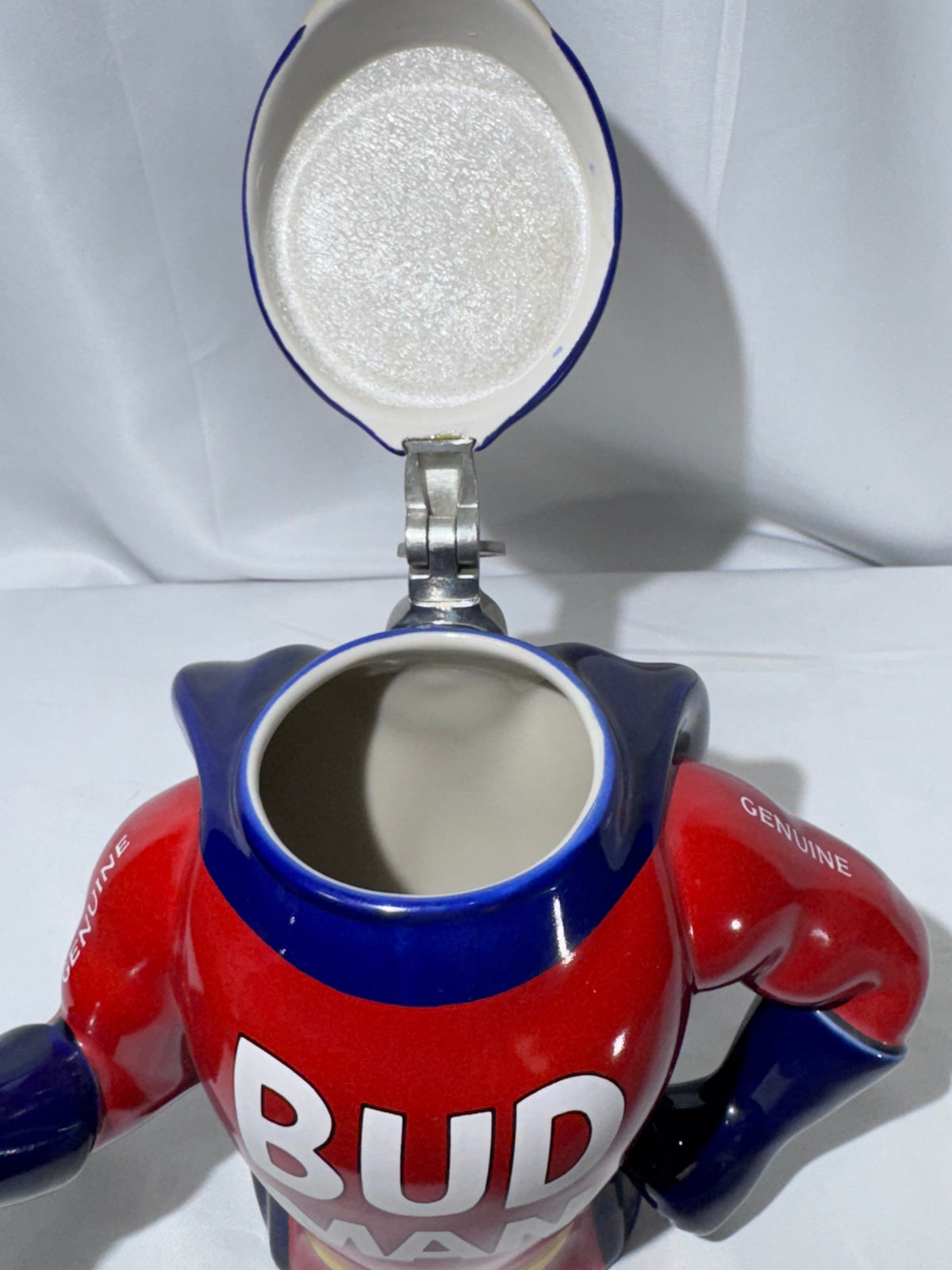 Vintage 1993 Budweiser “Bud Man” Ceramic Beer Stein CS213 – Original Packaging