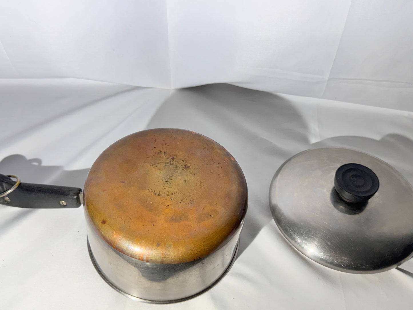 Vintage Revere Ware Copper Bottom Cookware Set – 10 Pieces w/ Lids | Bakelite Handles
