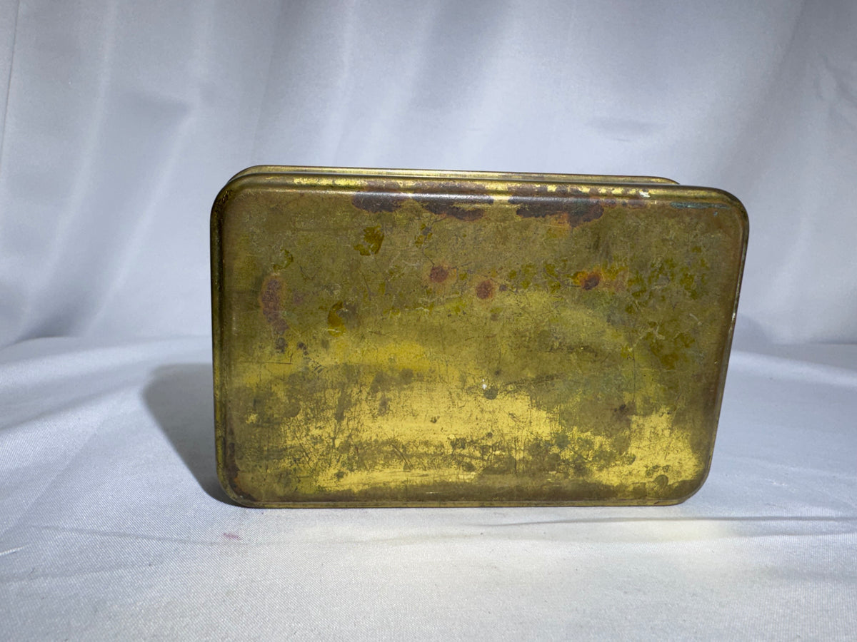 Original WWI 1914 Princess Mary Christmas Gift Tin – Embossed Brass – British Empire- empty