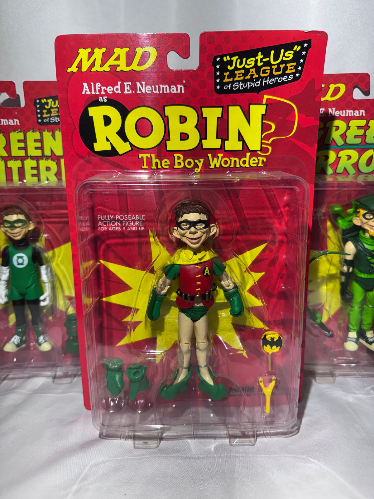 DC Direct MAD “Just-Us” League of Stupid Heroes – Alfred E. Neuman Action Figure Set – 5 Figures