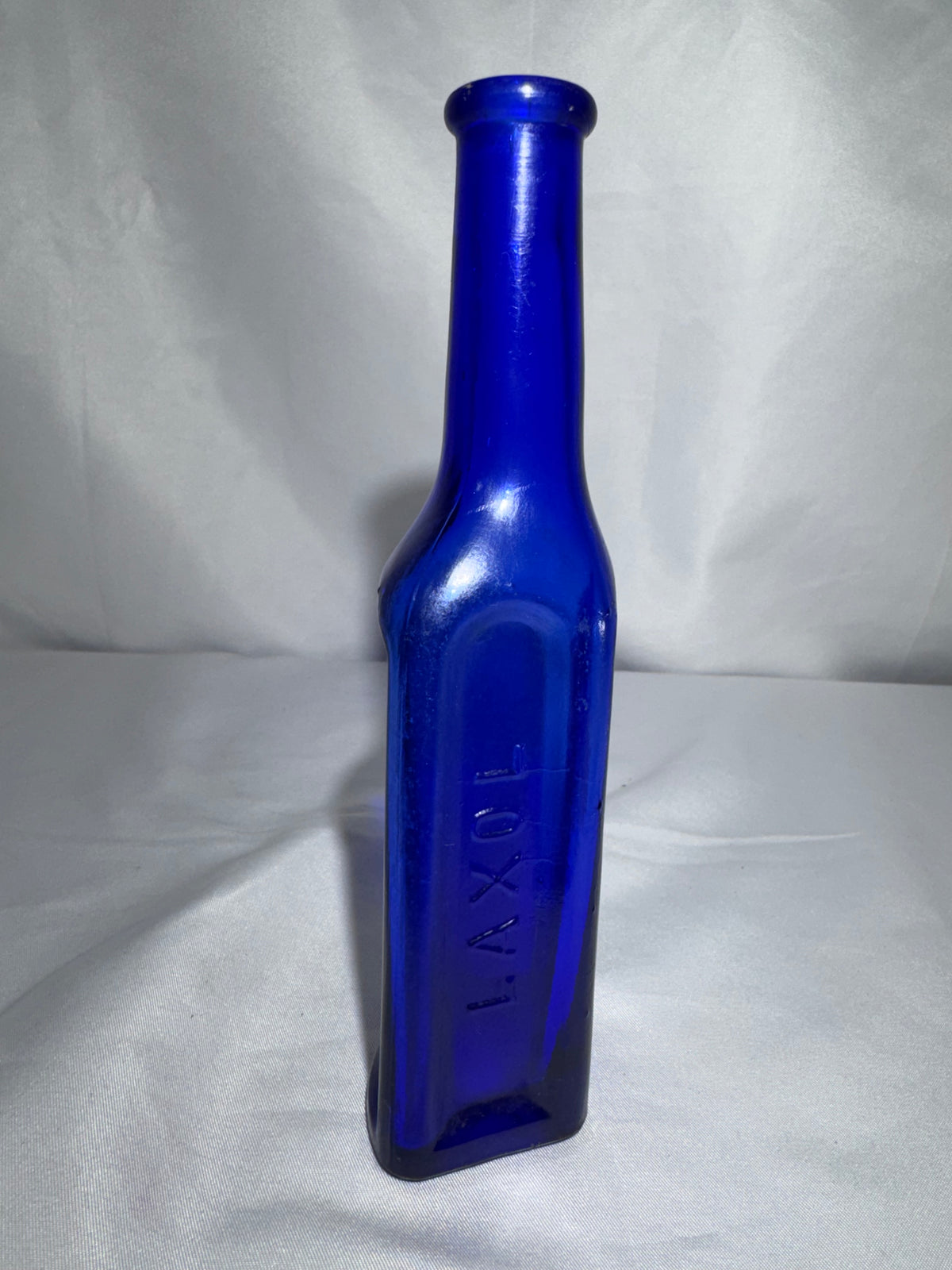 Antique A.J. White Laxol Cobalt Blue Glass Medicine Bottle – New York – 1894 Patent